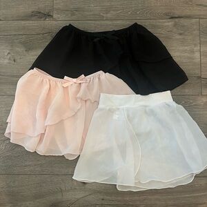 Danskin Girls Ballet Skirt Trio - Black, Pink, and White